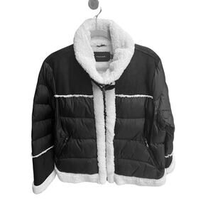 ELIE Tahari Selena Faux Fur-trim Puffer Jacket NEW SIZE XXL